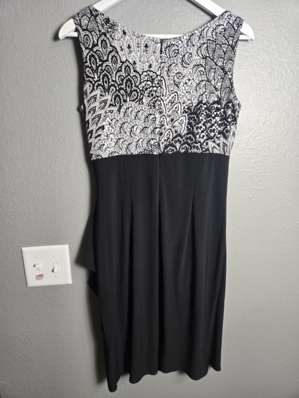 CB Established 1962 Black & White Formal Dress With Matching Jacket Size 8 - Picture 13 of 15